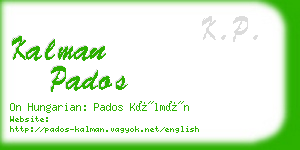 kalman pados business card